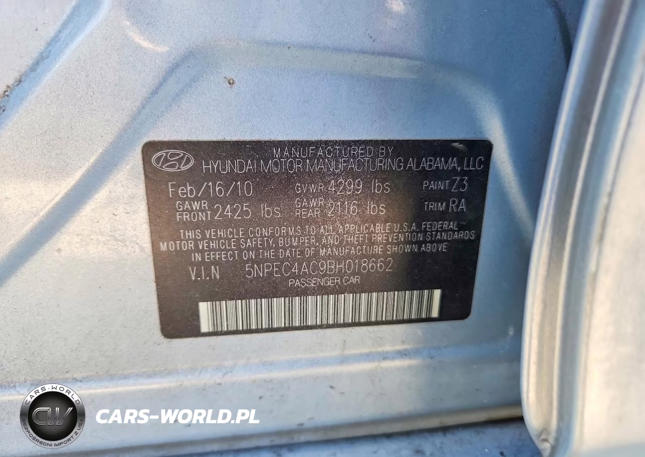2011 Hyundai Sonata Limited VIN:5NPEC4AC9BH018662 - 12