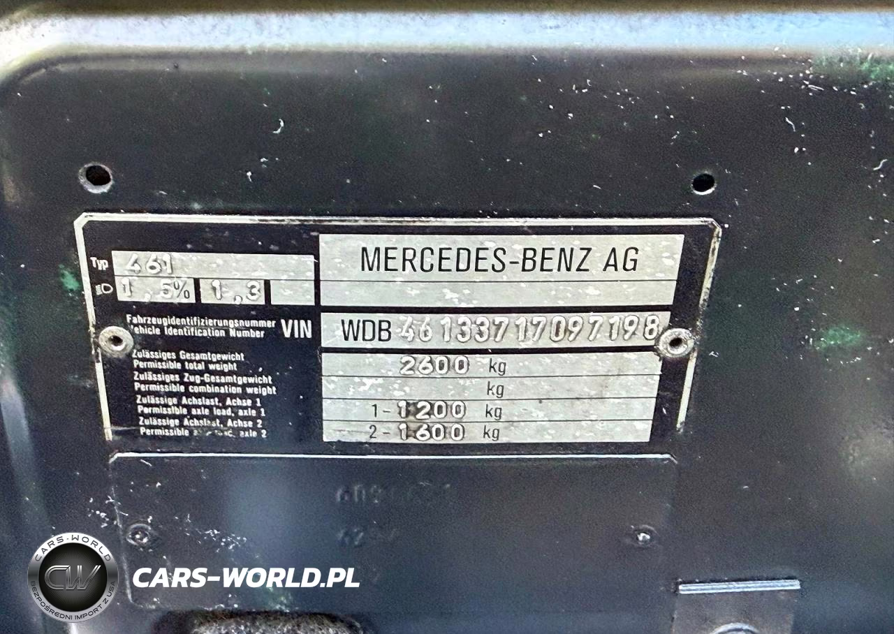 1994 Mercedes-Benz 290 290 Gd Wolf, 5-Speed VIN:WDB46133717097198 - 10