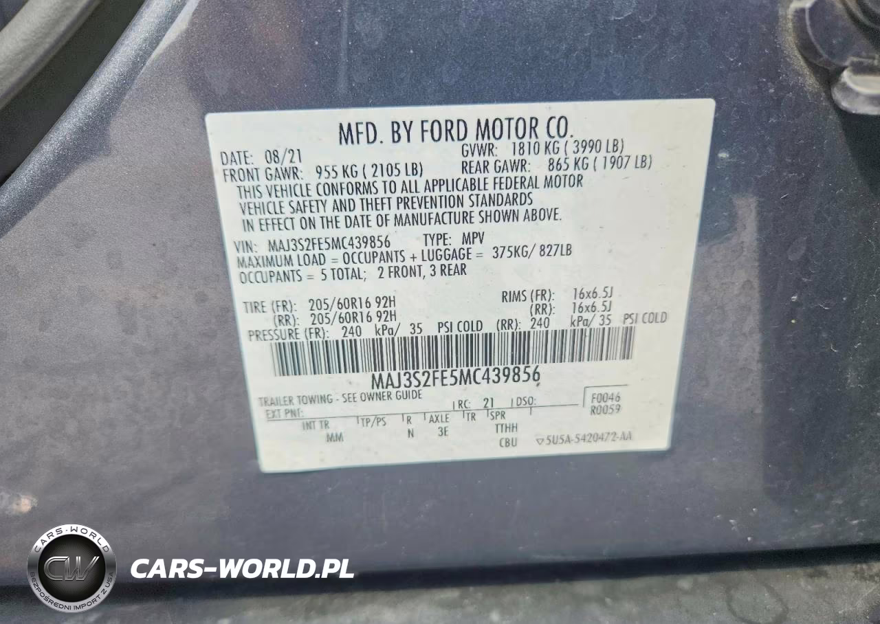 2021 Ford Ecosport S VIN:MAJ3S2FE5MC439856 - 13