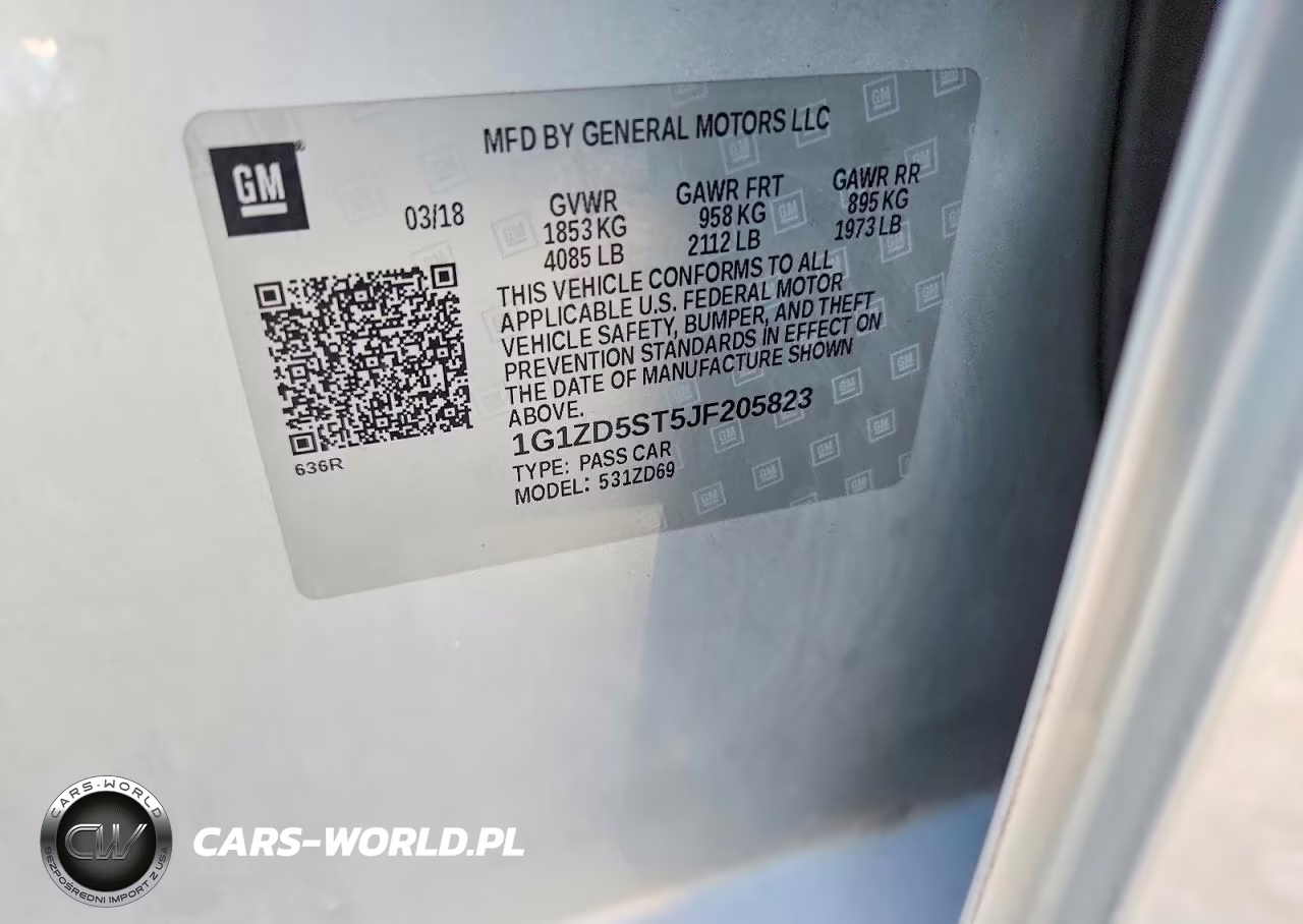 2018 Chevrolet Malibu Lt VIN:1G1ZD5ST5JF205823 - 12