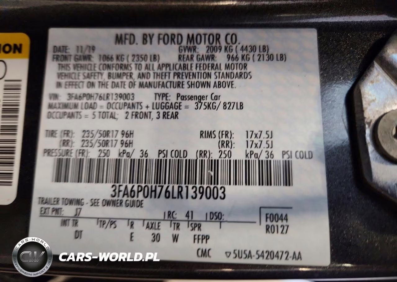 2020 Ford Fusion Se VIN:3FA6P0H76LR139003 - 12