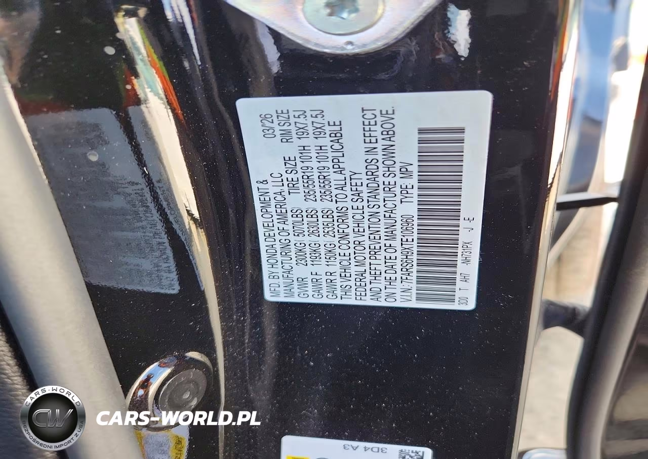 2026 Honda Cr-V Sport Touring VIN:7FARS6H9XTE106960 - 12