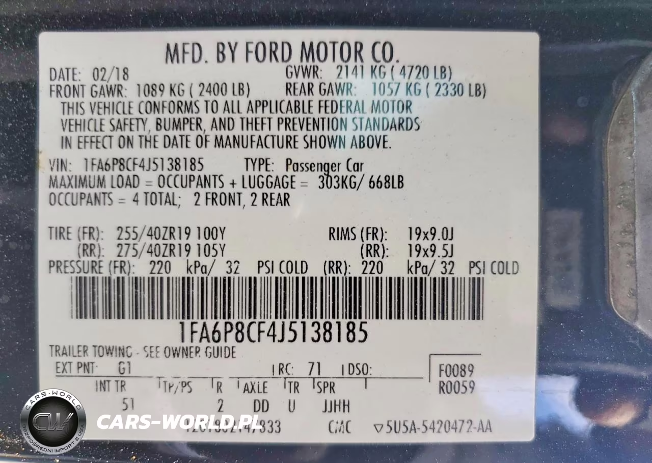 2018 Ford Mustang Gt VIN:1FA6P8CF4J5138185 - 12