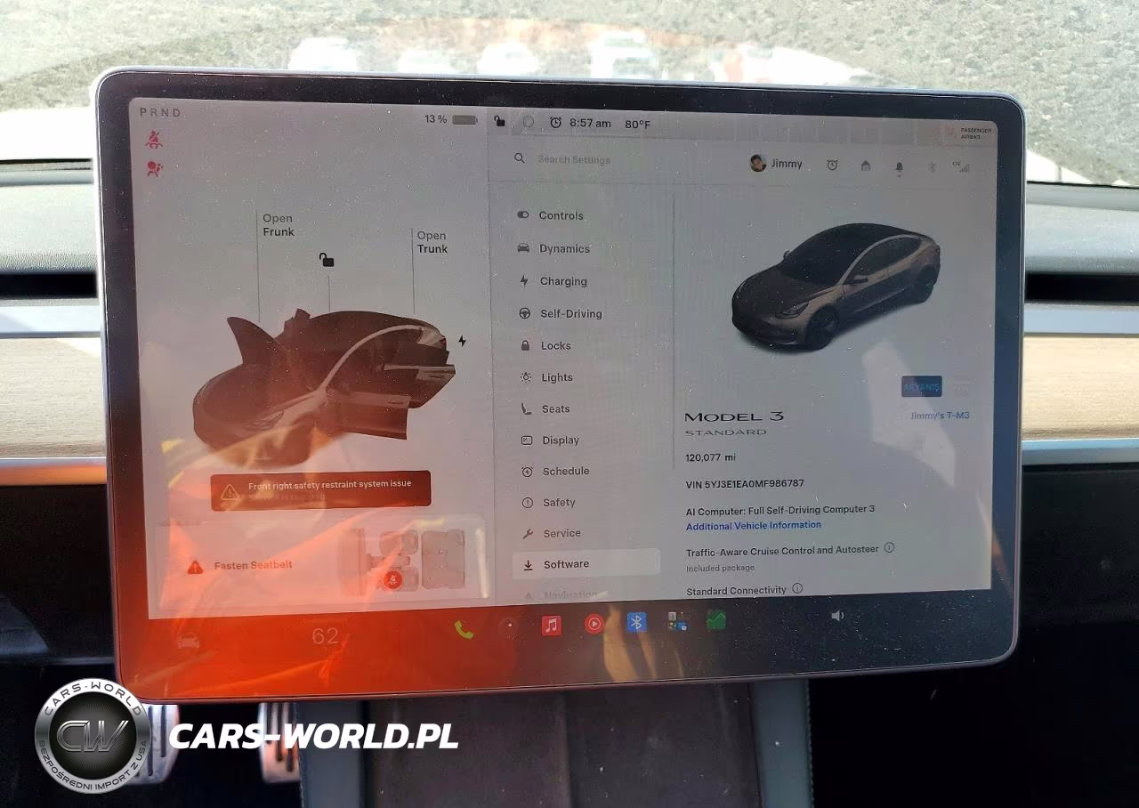 2021 Tesla Model 3 VIN:5YJ3E1EA0MF986787 - 9