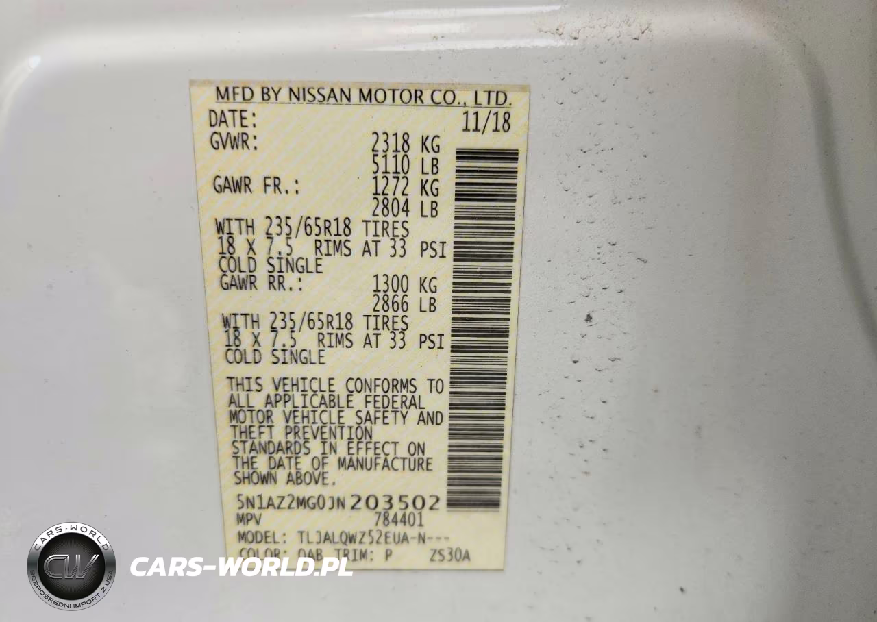 2018 Nissan Murano Sv VIN:5N1AZ2MG0JN203502 - 13