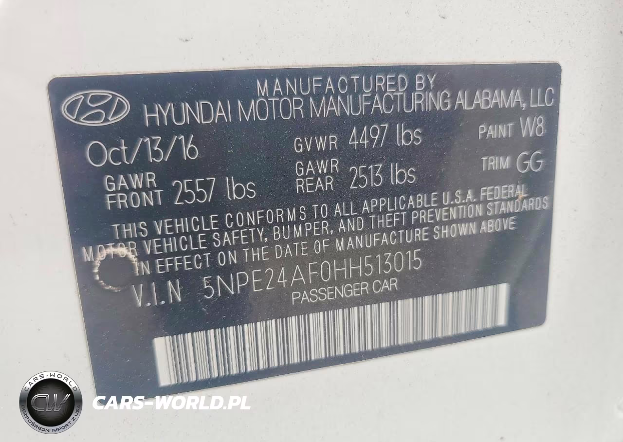 2017 Hyundai Sonata Se VIN:5NPE24AF0HH513015 - 13