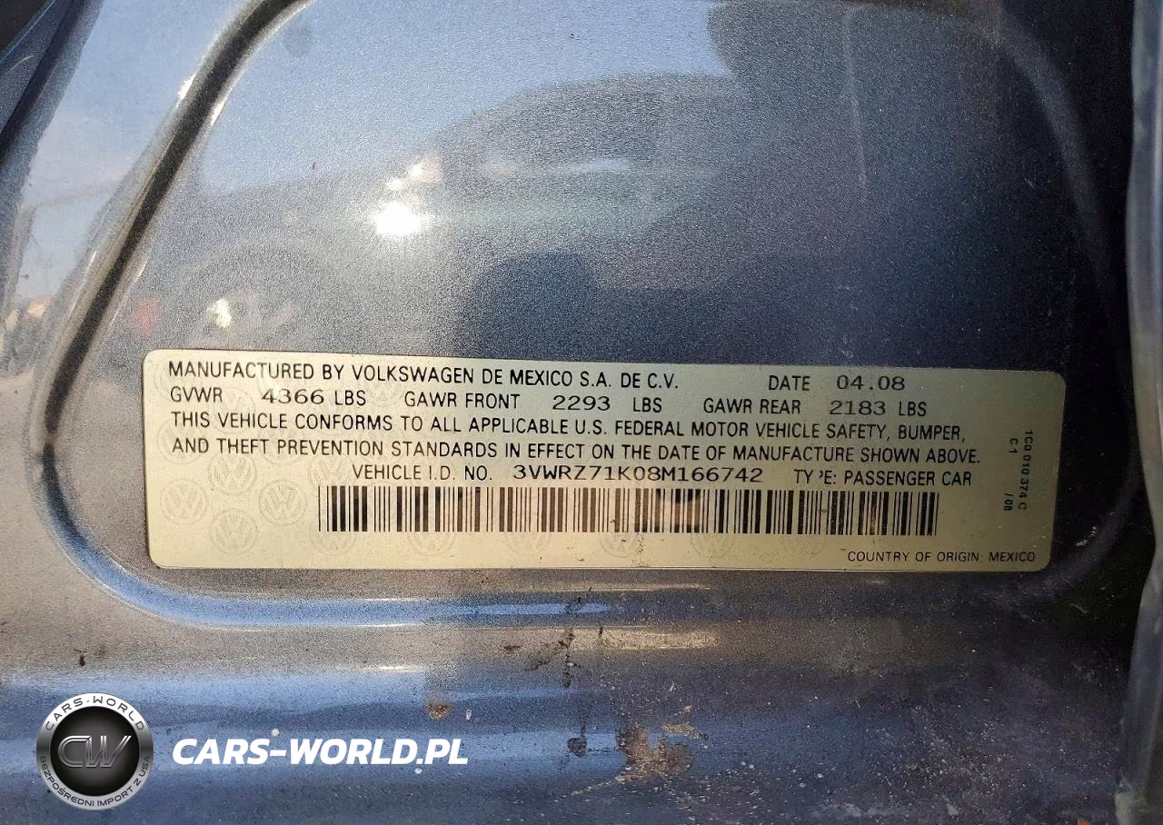 2008 Volkswagen Jetta Se VIN:3VWRZ71K08M166742 - 12
