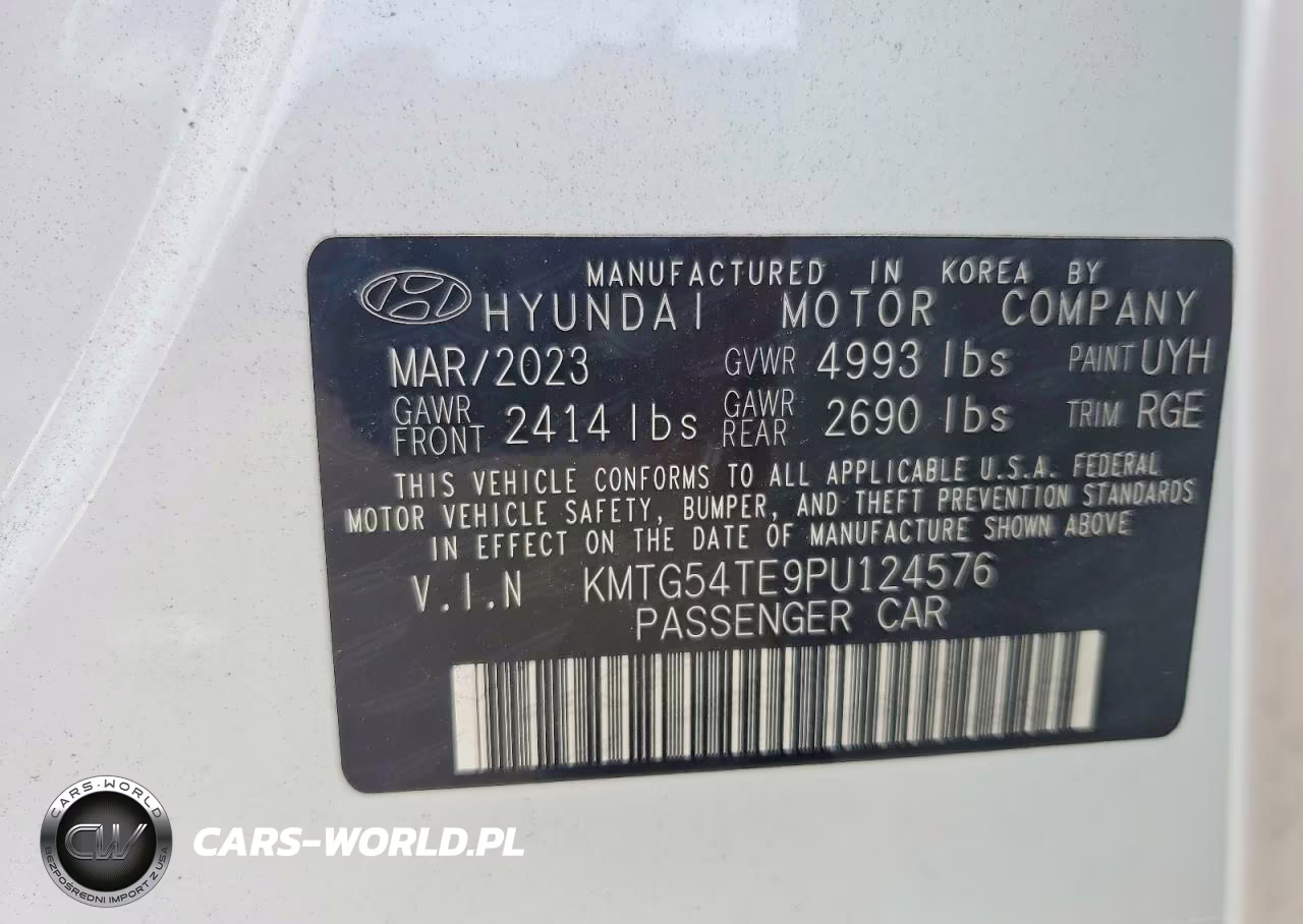 2023 Genesis G70 3.3T Standard VIN:KMTG54TE9PU124576 - 12
