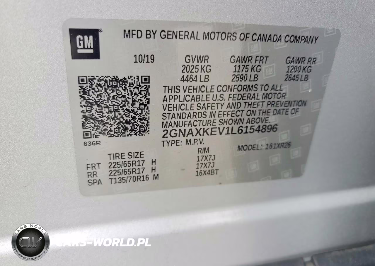 2020 Chevrolet Equinox Lt VIN:2GNAXKEV1L6154896 - 14