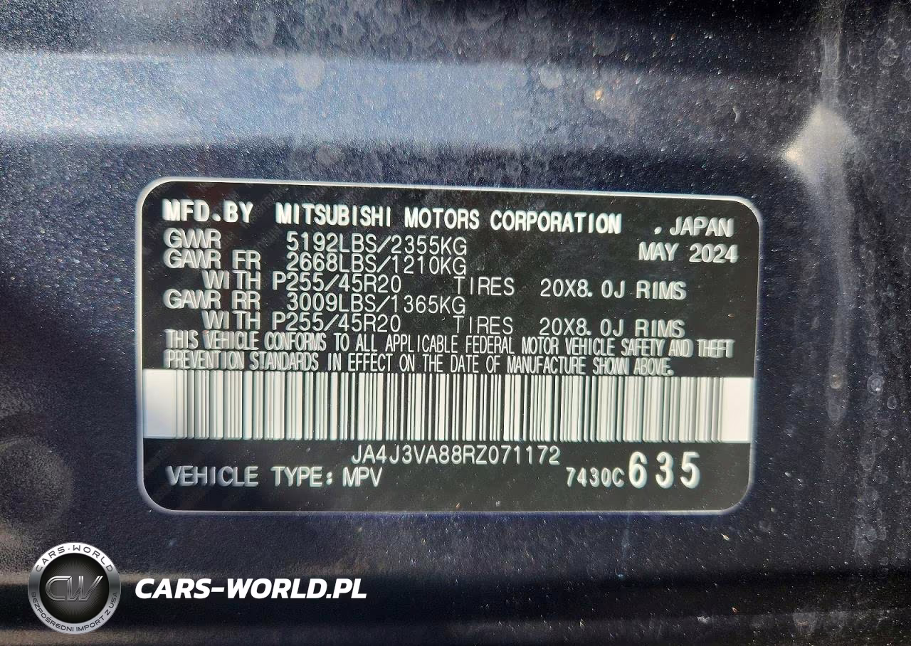 2024 Mitsubishi Outlander Se VIN:JA4J3VA88RZ071172 - 13