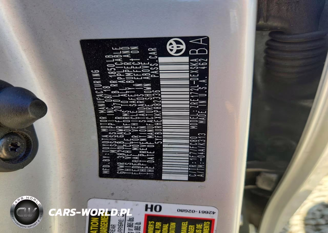 2019 Toyota Corolla Se VIN:5YFBURHEXKP882336 - 12