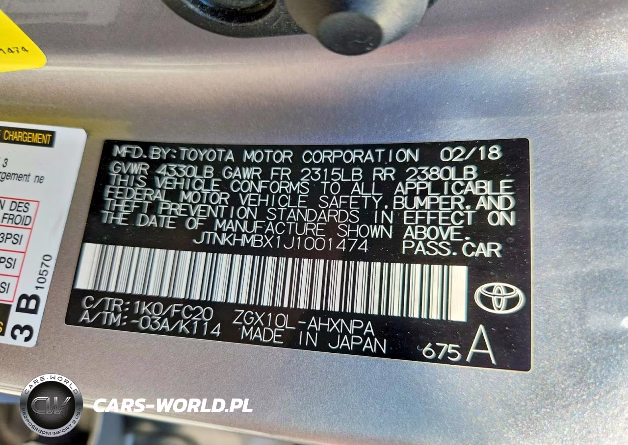 2018 Toyota C-Hr Xle VIN:JTNKHMBX1J1001474 - 14