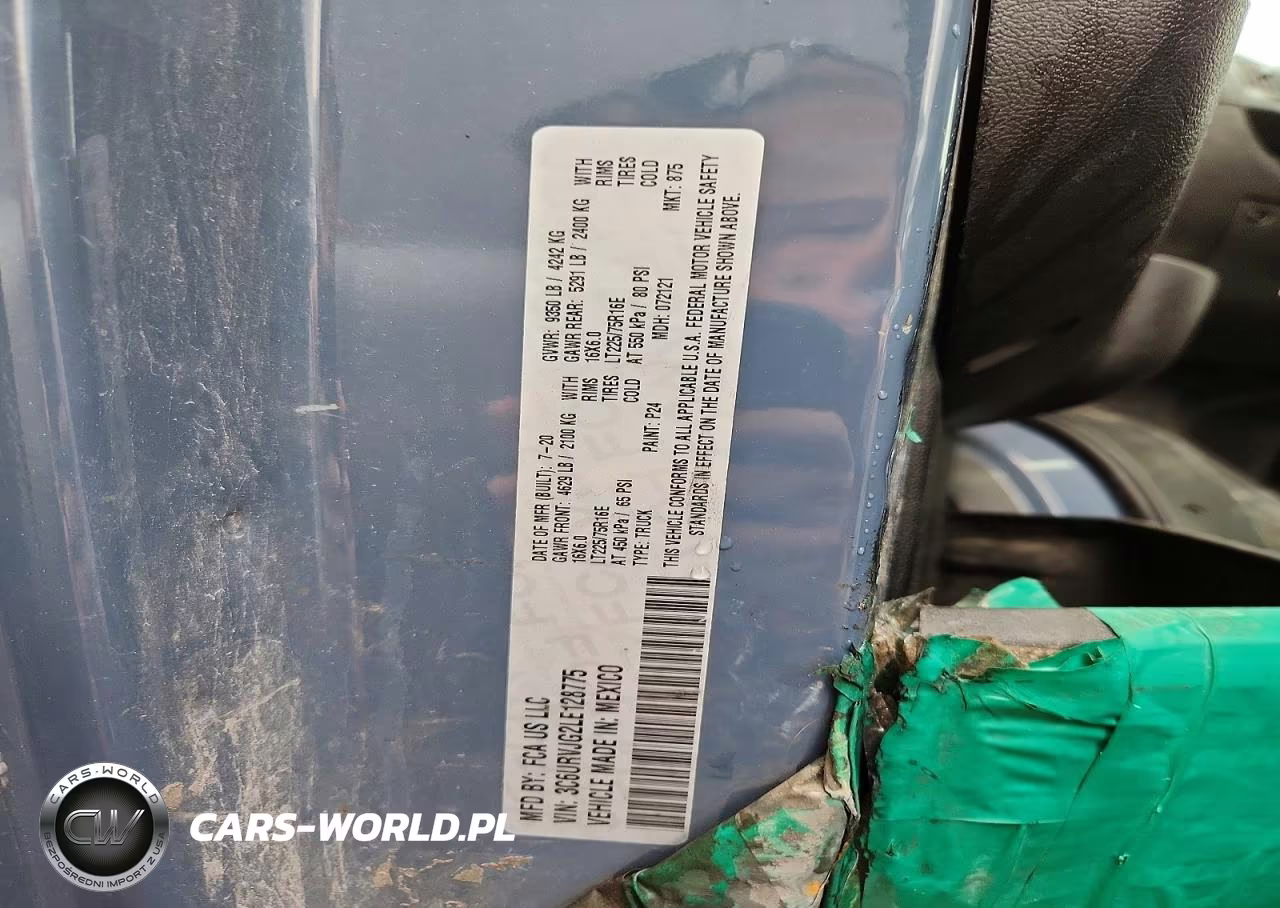 2020 Ram Promaster 3500 Delivery Van VIN:XC6URVJG2LE128775 - 13
