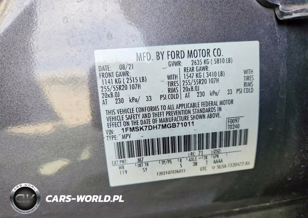 2021 Ford Explorer Xlt VIN:1FMSK7DH7MGB71011 - 13