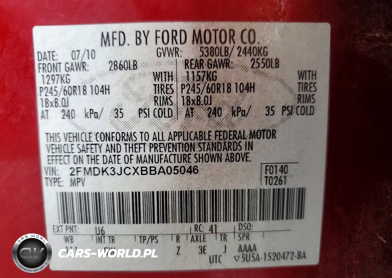 2011 Ford Edge Sel VIN:2FMDK3JCXBBA05046 - 14