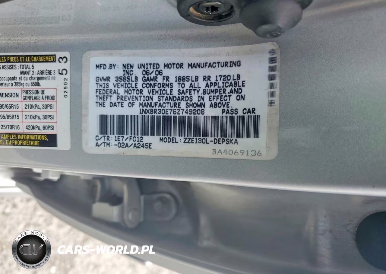 2006 Toyota Corolla S VIN:1NXBR30E76Z749208 - 13