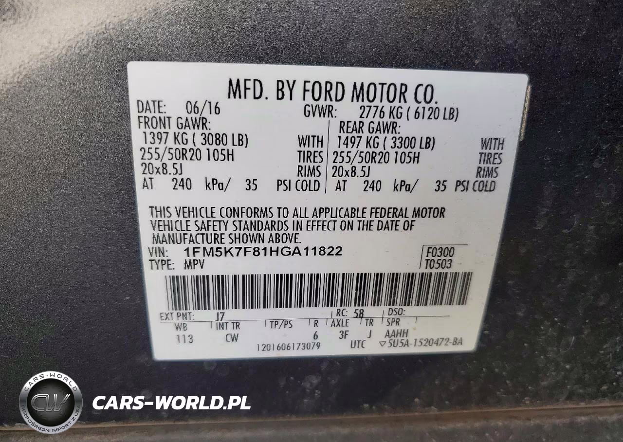 2017 Ford Explorer Limited VIN:1FM5K7F81HGA11822 - 13