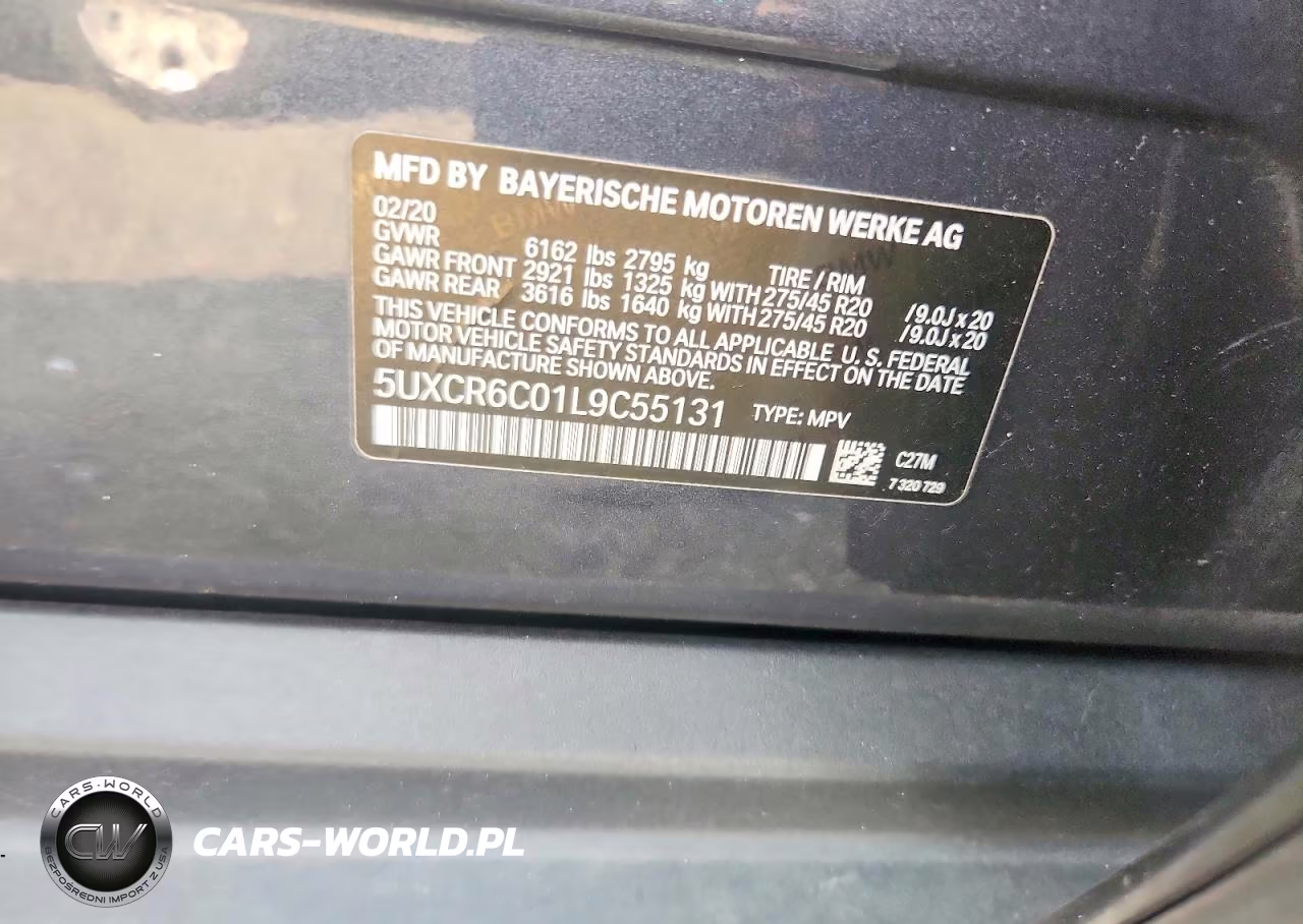2020 BMW X5 xDrive40I VIN:5UXCR6C01L9C55131 - 13
