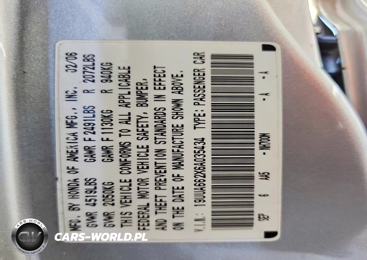 2006 Acura 3.2Tl VIN:19UUA662X6A035434 - 12