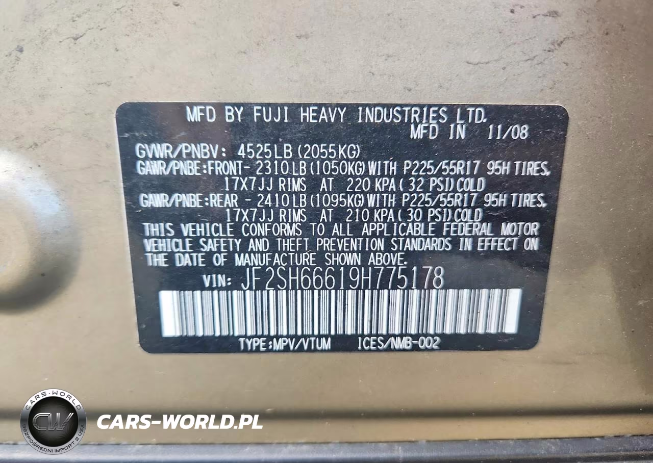 2009 Subaru Forester 2.5Xt Limited VIN:JF2SH66619H775178 - 13