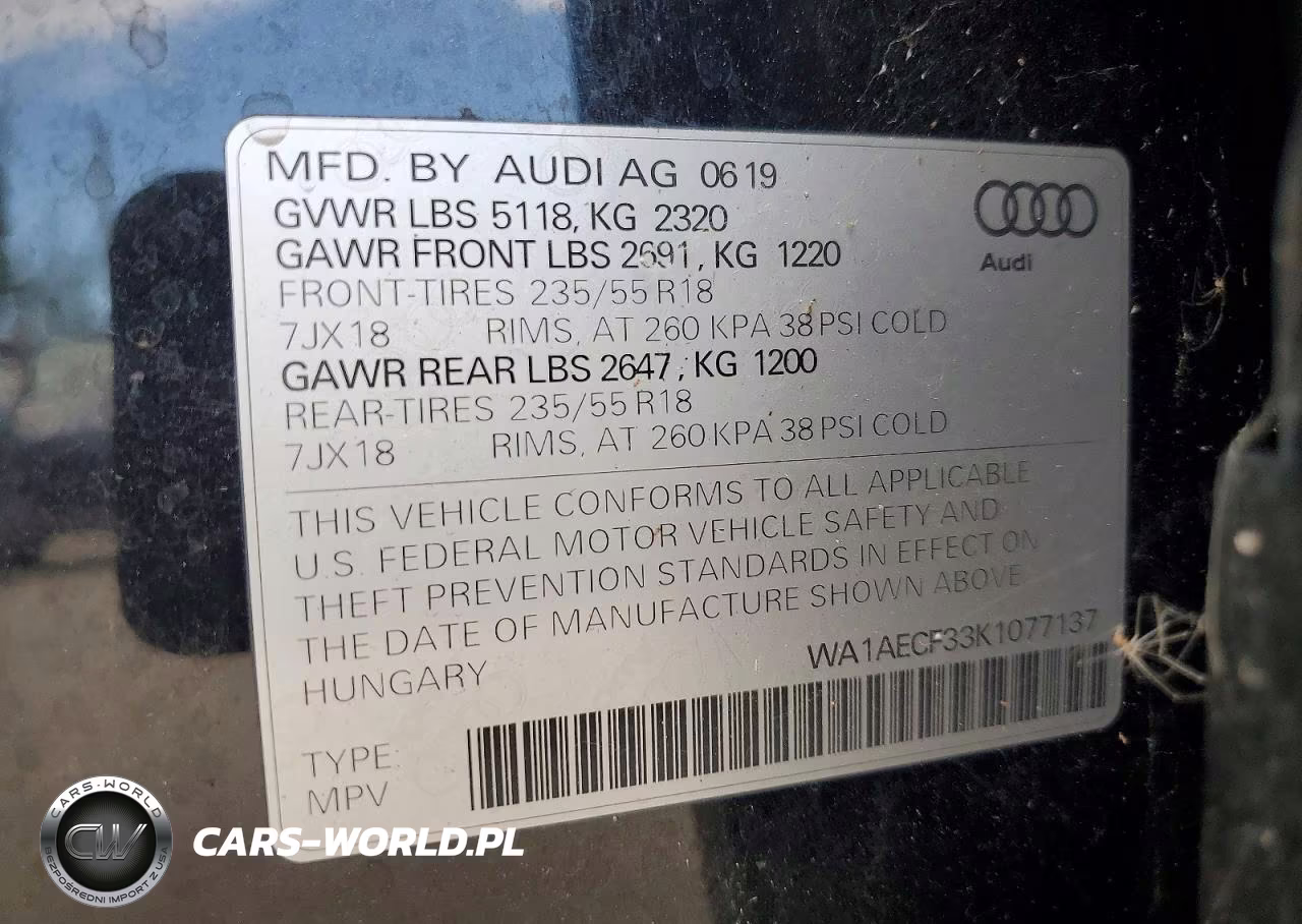 2019 Audi Q3 Premium VIN:WA1AECF33K1077137 - 12