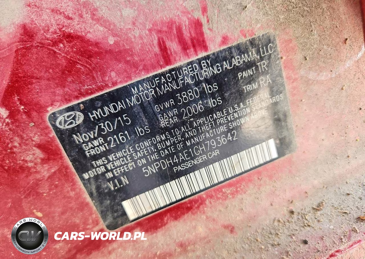 2016 Hyundai Elantra Se VIN:5NPDH4AE1GH793642 - 12