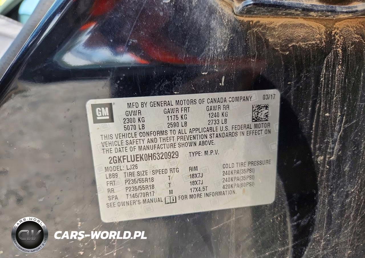 2017 GMC Terrain Slt VIN:2GKFLUEK0H6320929 - 13