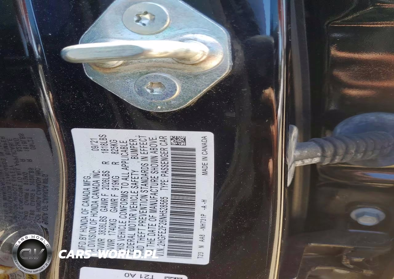 2022 Honda Civic Lx VIN:2HGFE2F26NH528565 - 12