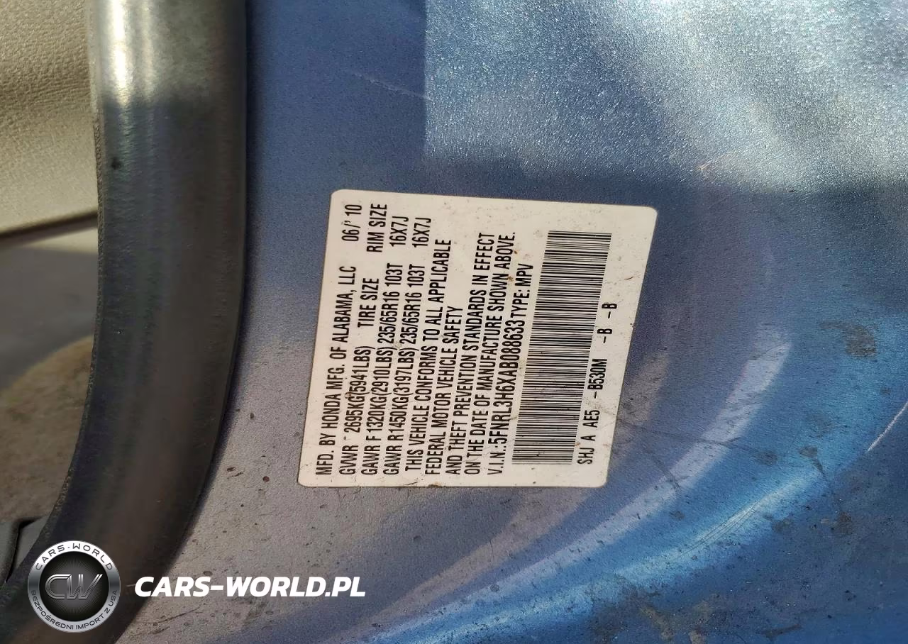 2010 Honda Odyssey Exl VIN:5FNRL3H6XAB088633 - 13
