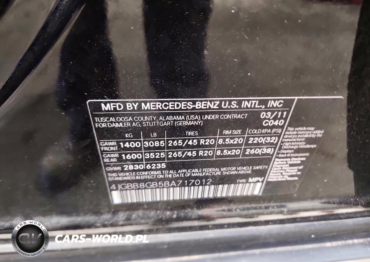 2011 Mercedes-Benz Ml 350 4Matic VIN:4JGBB8GB5BA717012 - 13