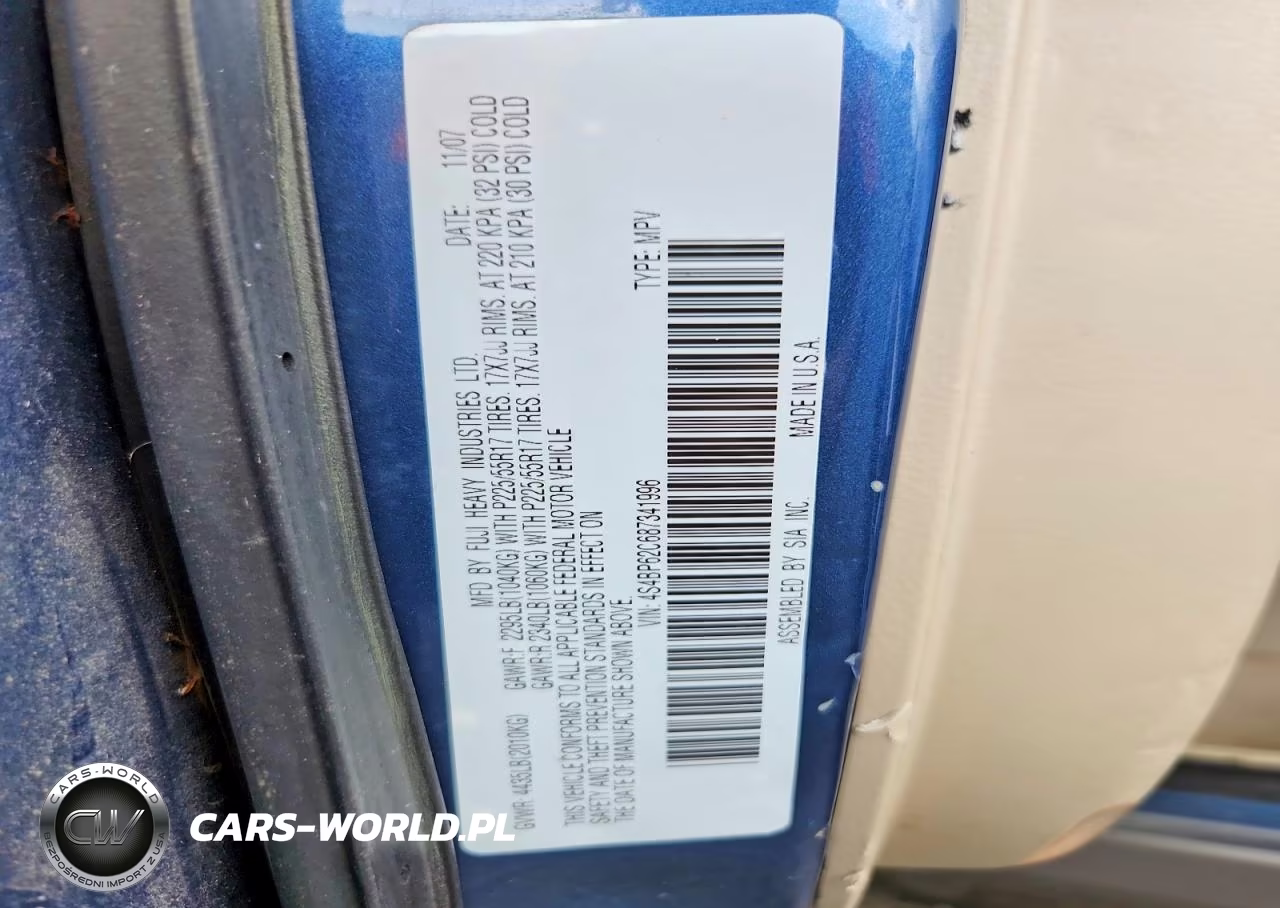 2008 Subaru Outback 2.5I Limited VIN:4S4BP62C687341996 - 13