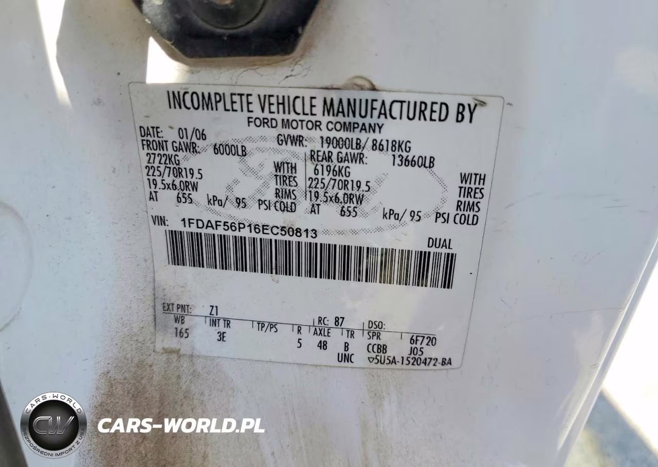2006 Ford F550 Super Duty VIN:1FDAF56P16EC50813 - 12