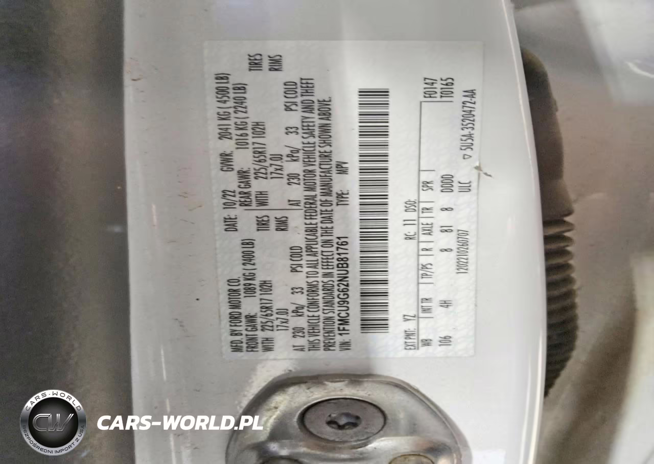 2022 Ford Escape Se VIN:1FMCU9G62NUB81761 - 13