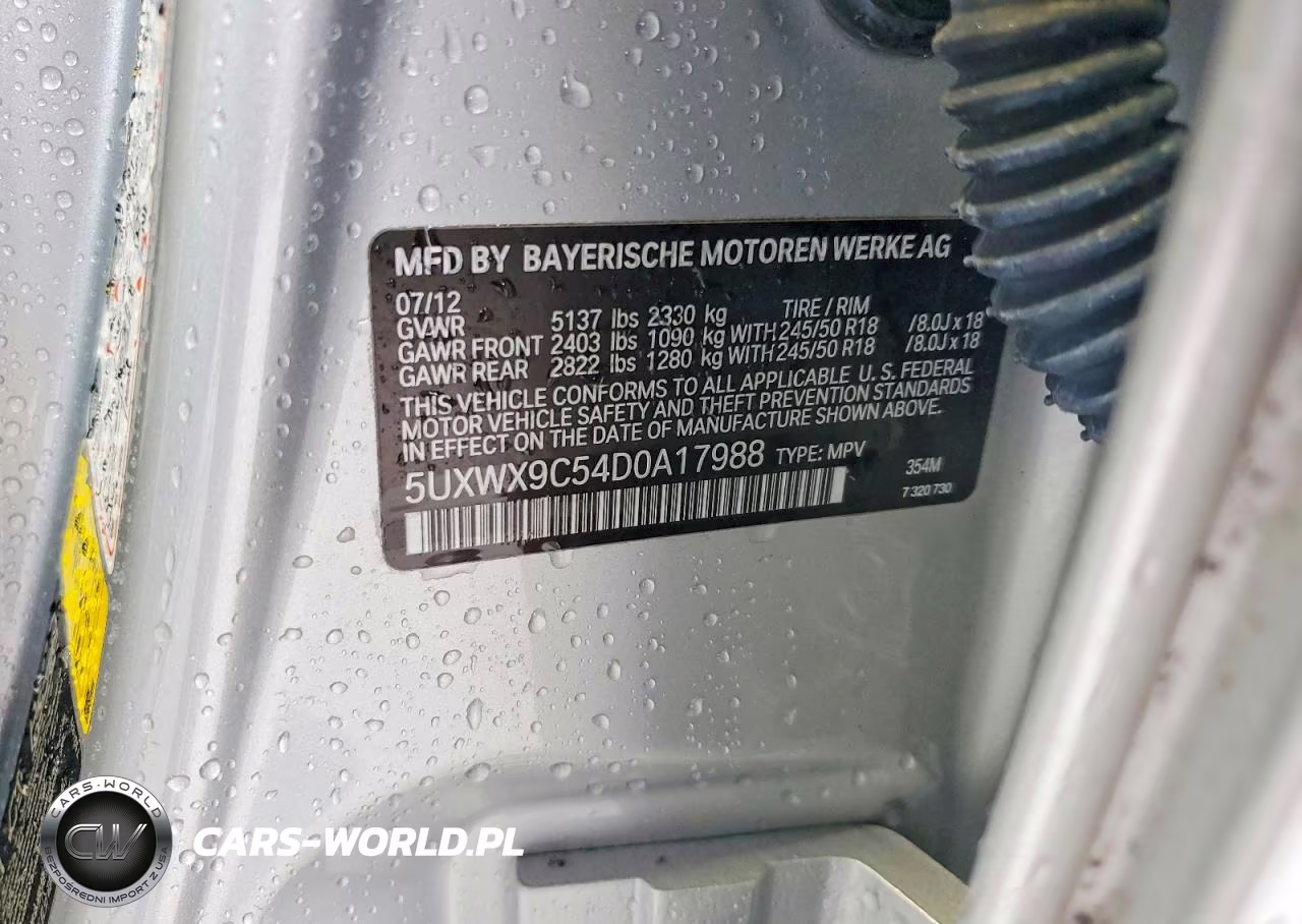 2013 BMW X3 xDrive28I VIN:5UXWX9C54D0A17988 - 13