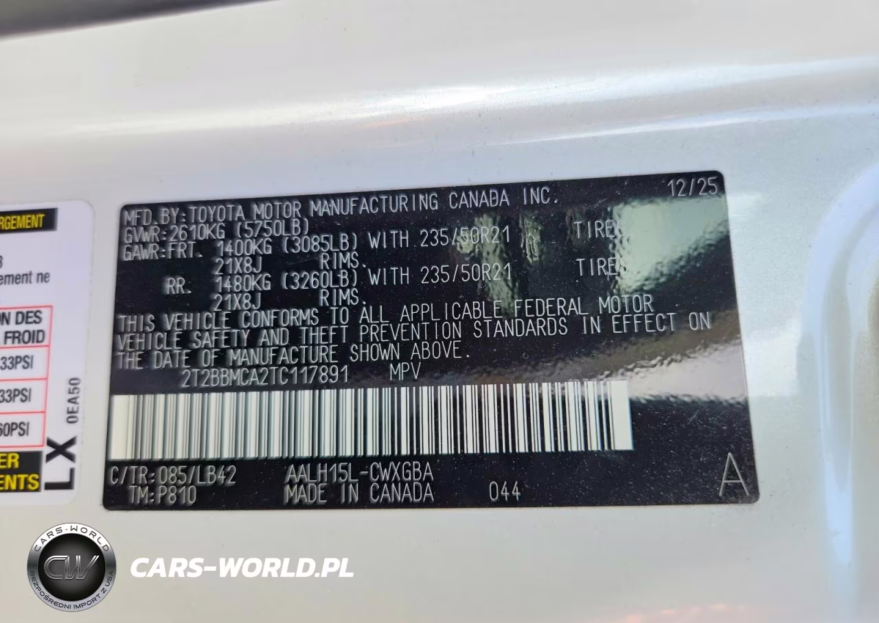 2026 Lexus Rx 350H Premium+ VIN:2T2BBMCA2TC117891 - 13
