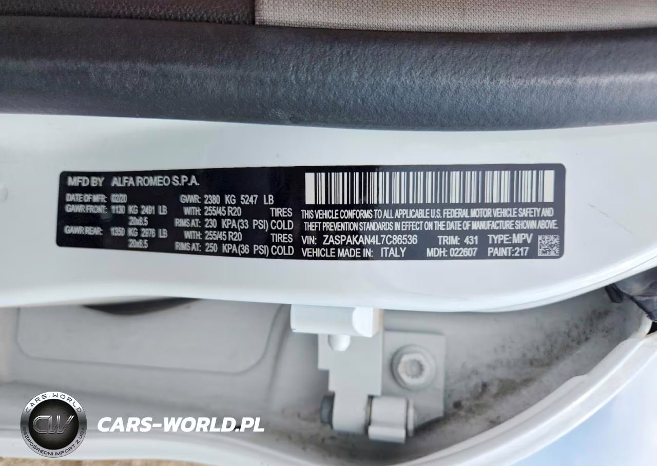 2020 Alfa Romeo Stelvio VIN:ZASPAKAN4L7C86536 - 13