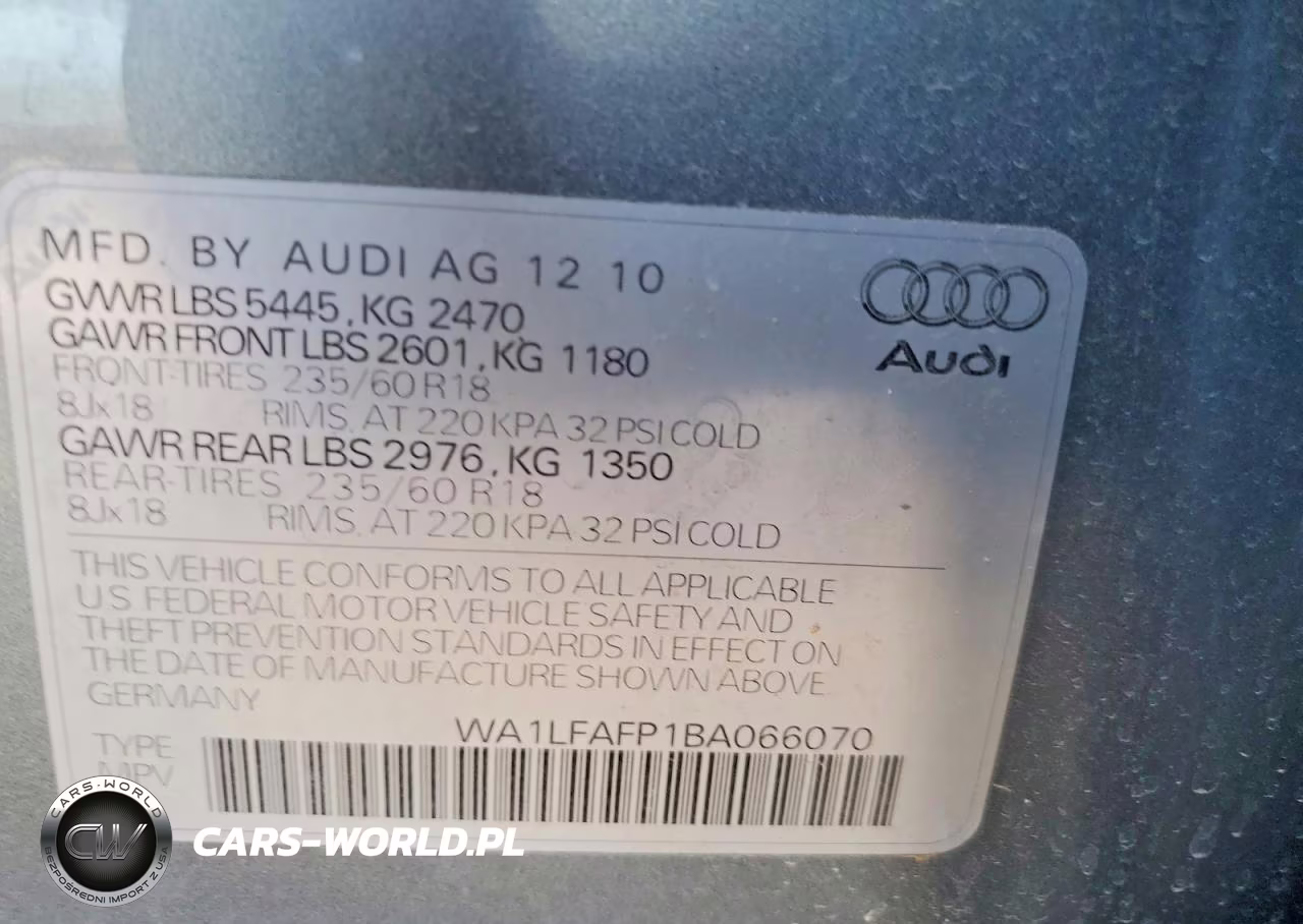 2011 Audi Q5 Premium Plus VIN:WA1LFAFP1BA066070 - 12