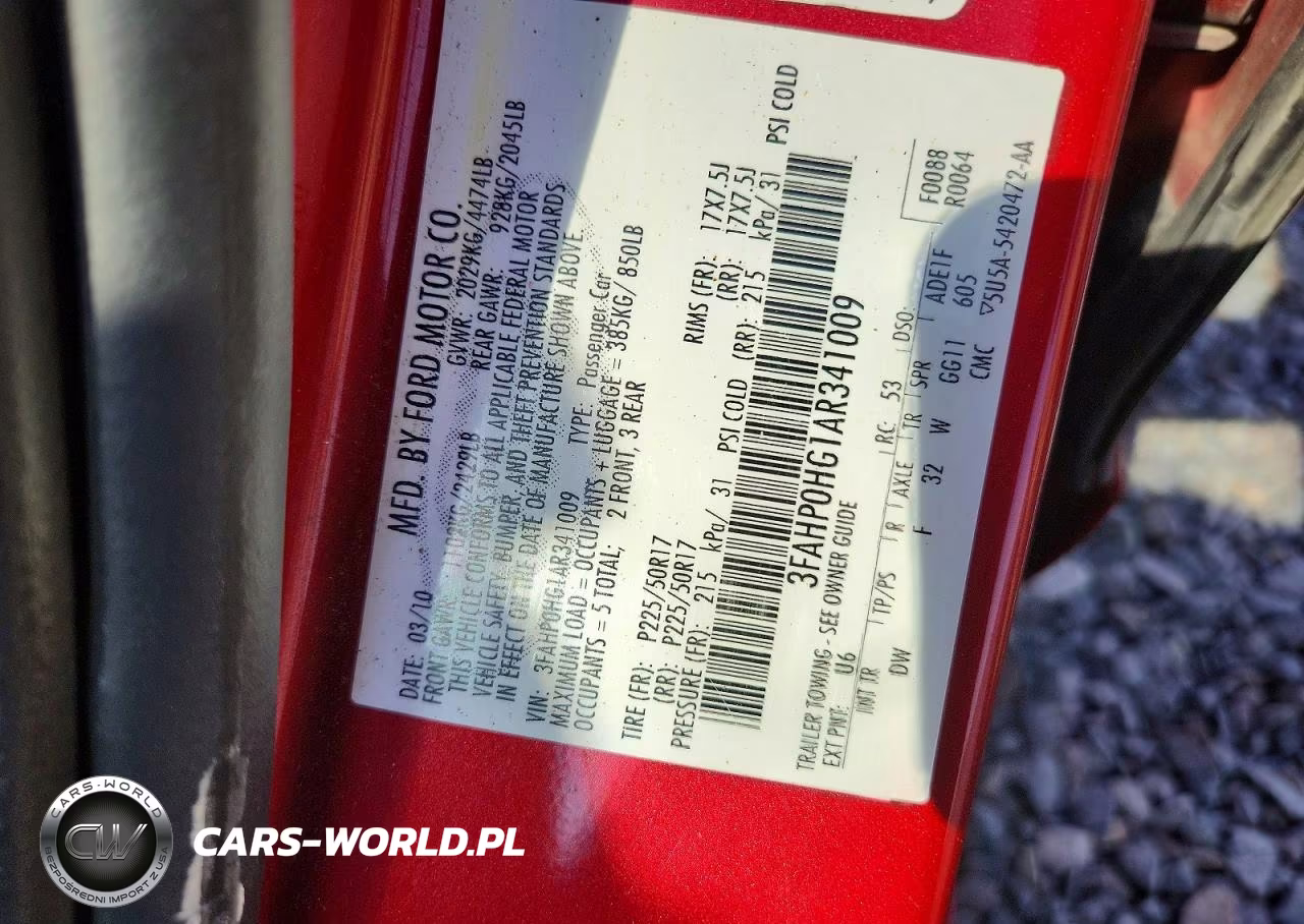 2010 Ford Fusion Se VIN:3FAHP0HG1AR341009 - 13