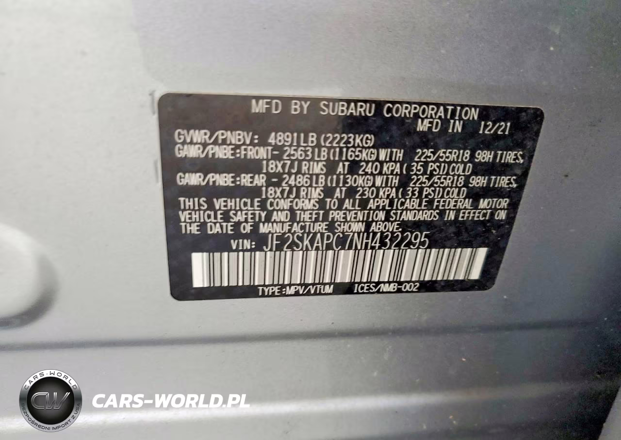 2022 Subaru Forester L VIN:JF2SKAPC7NH432295 - 13