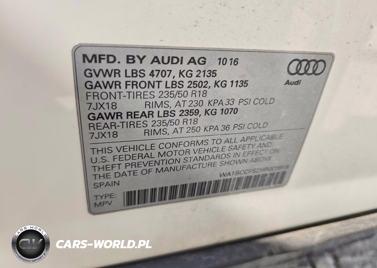 2017 Audi Q3 Premium VIN:WA1BCCFS2HR008919 - 13