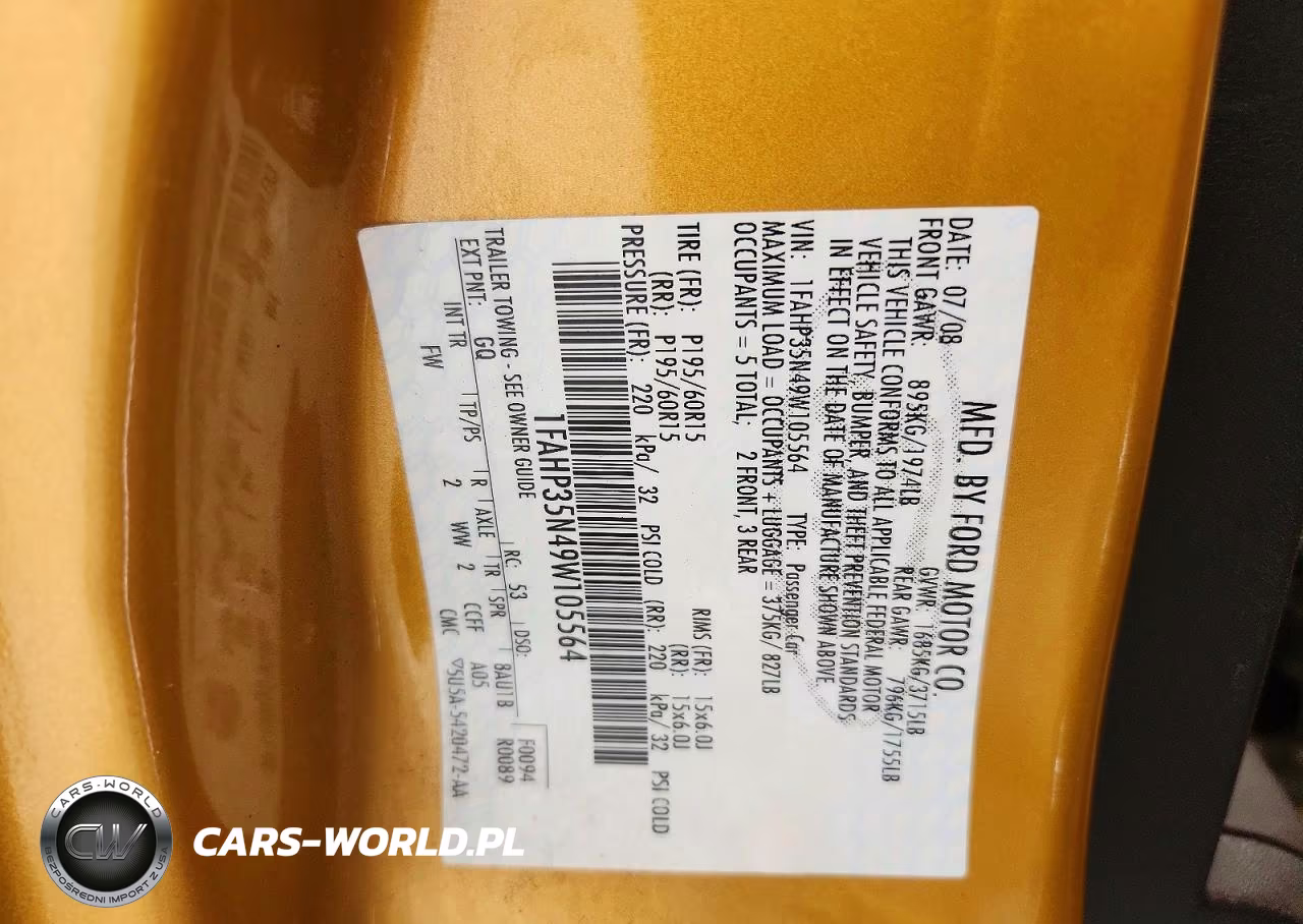 2009 Ford Focus Se VIN:1FAHP35N49W105564 - 12