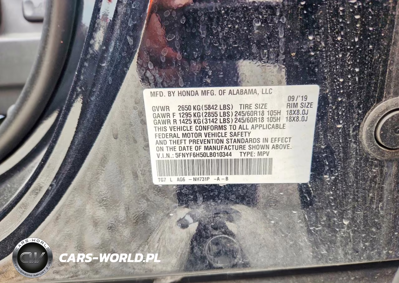 2020 Honda Pilot Exl VIN:5FNYF6H50LB010344 - 13