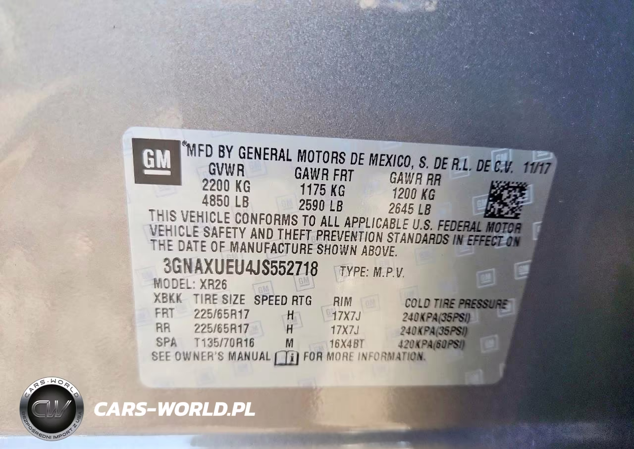 2018 Chevrolet Equinox Lt VIN:3GNAXUEU4JS552718 - 13