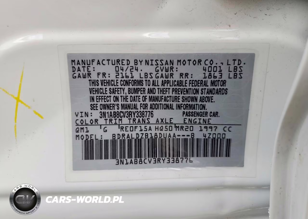 2024 Nissan Sentra Sv VIN:3N1AB8CV3RY338776 - 12