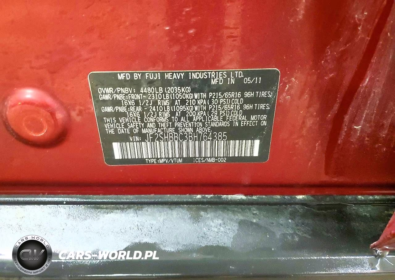 2011 Subaru Forester 2.5X VIN:JF2SHBBC3BH764385 - 13