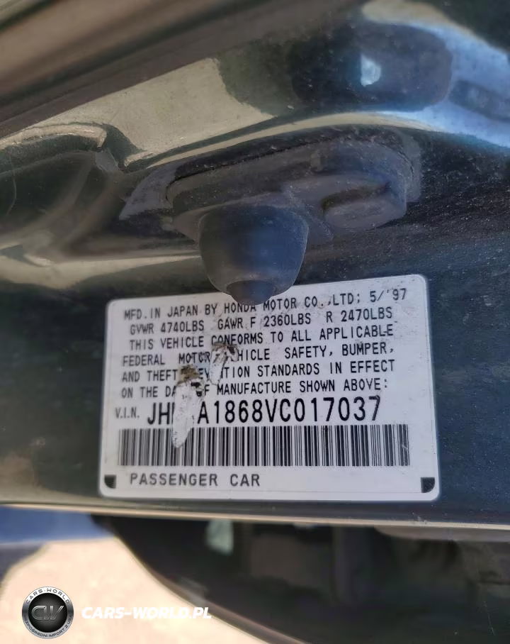 1997 Honda Odyssey Base VIN:JHMRA1868VC017037 - 13