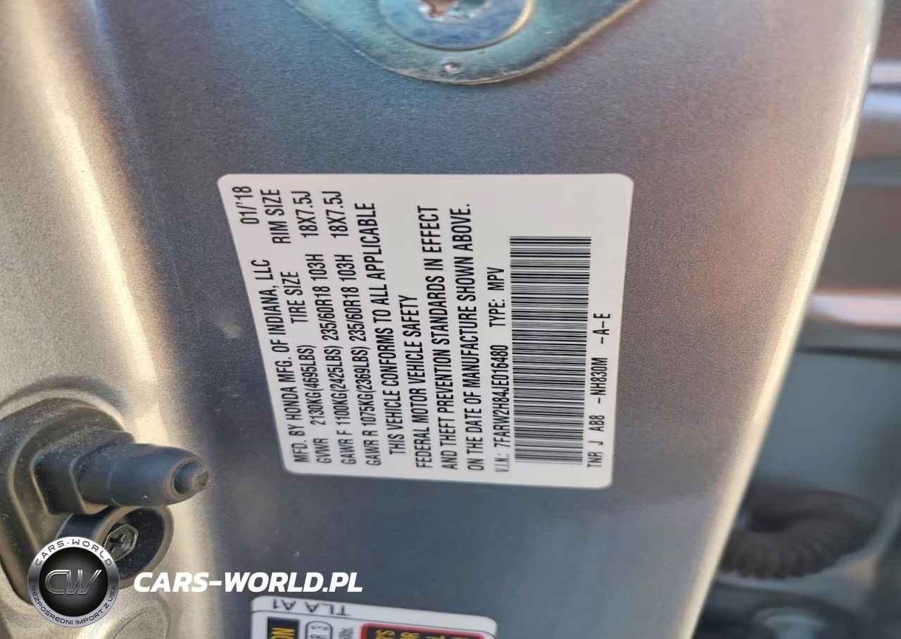 2018 Honda Cr-V Exl VIN:7FARW2H84JE016480 - 14