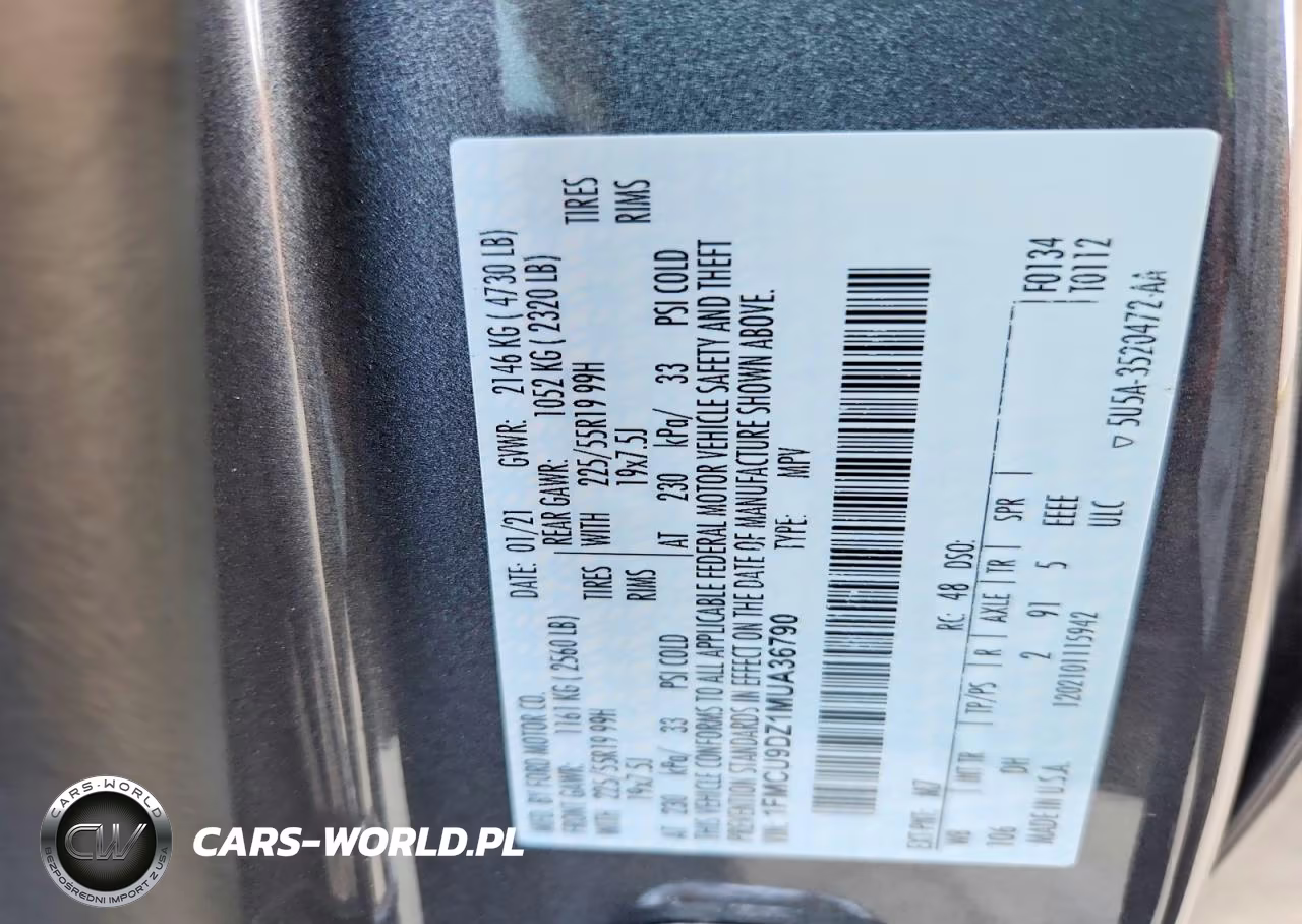 2021 Ford Escape Titanium VIN:1FMCU9DZ1MUA36790 - 13