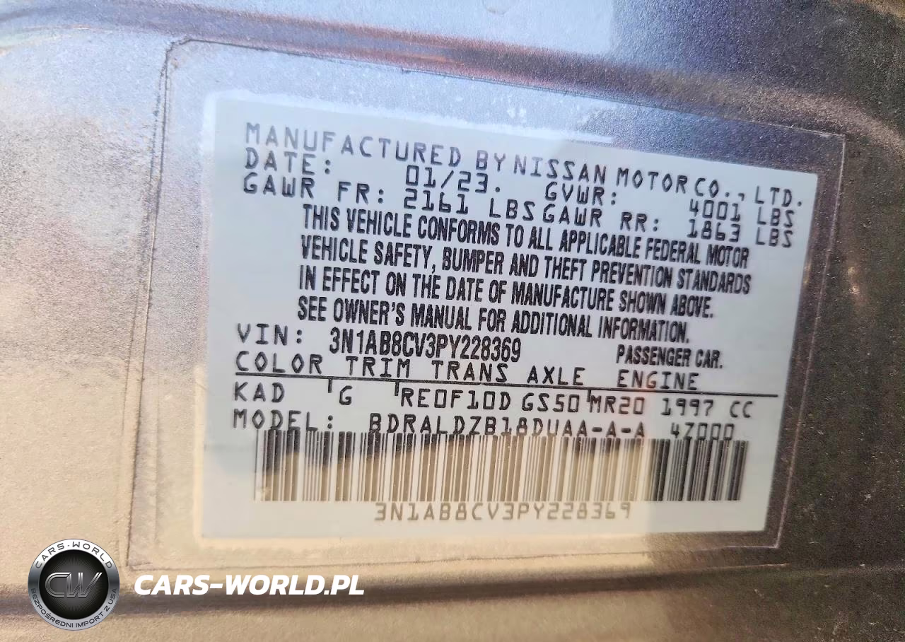 2023 Nissan Sentra Sv VIN:3N1AB8CV3PY228369 - 13