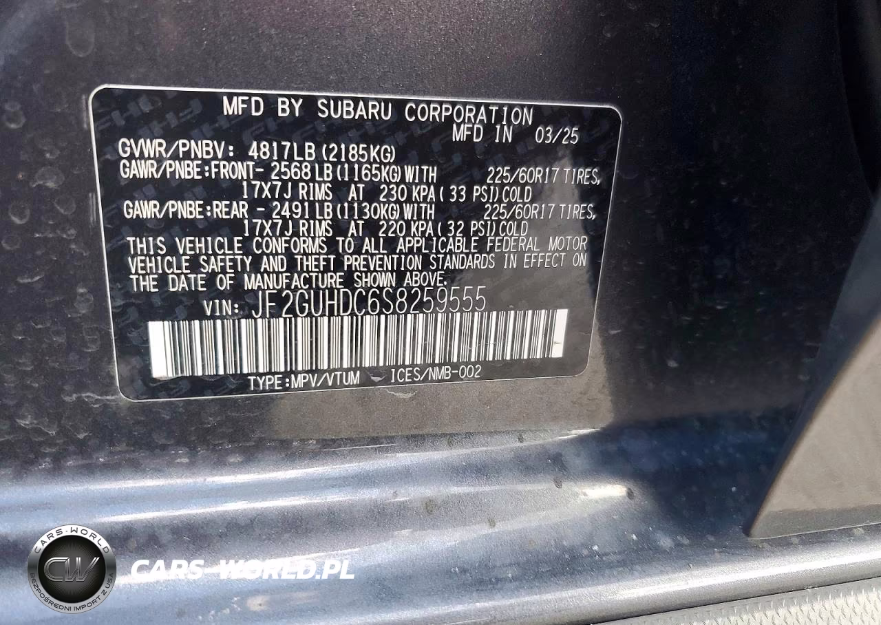 2025 Subaru Crosstrek Premium VIN:JF2GUHDC6S8259555 - 14